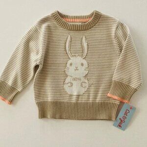NWT - Cat & Jack Bunny Striped Sweater - New with Tags